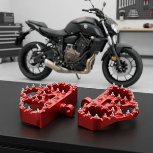 Repose-pieds larges en aluminium CNC pour Harley Sportster Dyna Softail - 360 °   Support rotatif mâle - Product Image 3