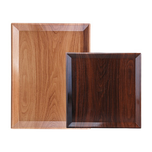Wuhe Melamine Wood Grain Tray Food Grade Drop Resistant Catering Home Use - Product Image 4
