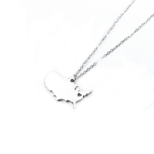 Collier pendentif en or 18 carats imperméable <span class=keywords><strong>carte</strong></span> des <span class=keywords><strong>états</strong></span>-<span class=keywords><strong>unis</strong></span> collier minimaliste <span class=keywords><strong>carte</strong></span> du pays du monde bijoux pour femmes filles - Product Image 5