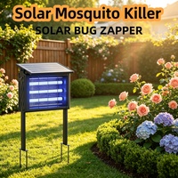 JN JN Solar Muggenlamp Buiten Tuin Waterdicht Hoge Spanning Elektrische Schok Solar Buiten Muggenlamp