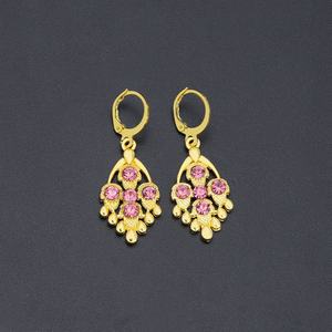 Pendientes Jxx de Alta Calidad con Circonitas Cúbicas Multicolores, Último Modelo en Chapado en Oro de 24k, Venta al por Mayor en Dubái - Product Image 5