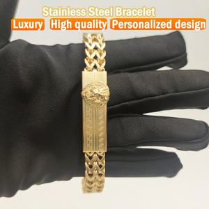 Montre-bracelet à quartz rétro dorée, design arabe unique, acier inoxydable massif, mouvement japonais, mode antique pour homme, affaires - Product Image 5