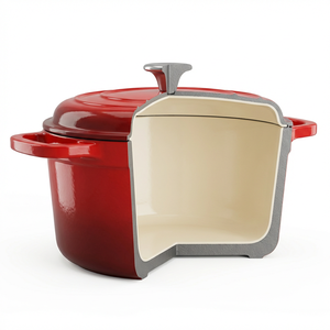 Ensemble de 7 ustensiles de cuisine en <span class=keywords><strong>fonte</strong></span> de qualité supérieure, antiadhésif, avec faitout et poêle multifonctionnels, pour toutes surfaces de cuisson, design moderne - Product Image 3