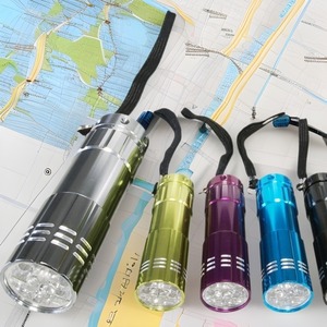 อลูมิเนียมอัลลอยด์ 9Led ไฟฉายโคบไลท์ไฟฉายพกพาสำหรับเดินป่าตั้งแคมป์พร้อมแบตเตอรี่แห้งสีขาวสีเหลืองสีแดงสีฟ้าสีดำ - Product Image 5