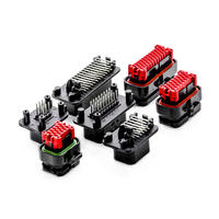 Conector ECU Jiefond 776262-1 para Automoción, Carcasa de Nylon, IP67, DC 12V 12A, Enchufe PCB de 14 Pines