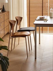 Ensemble de chaises de salle à manger modernes de luxe en teck massif avec revêtement 2-UV-Resistant Eco-friendly pour salles à manger extérieures/intérieures - Product Image 4