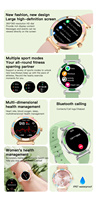 Reloj Inteligente para Mujer 2026, con Monitorización del Ciclo Menstrual, Pantalla Táctil Completa HD de 360*360, Reloj Inteligente para Damas