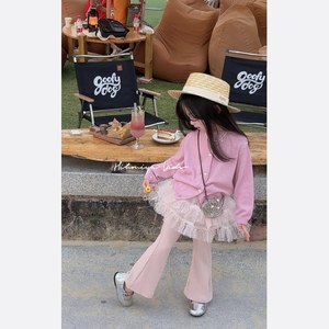 Tongxingyuan Kids Ballet Pants Solid Color Mesh Ruffle Leggings For Spring Dancewear - Product Image 3