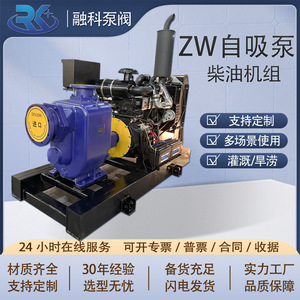 Pompe diesel auto-amorçante DN200 pour le refoulement des eaux usées, l'irrigation agricole, débit élevé, haute portance d'aspiration - Product Image 4