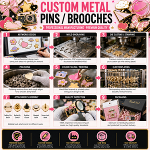 Spille smaltate personalizzate, Distintivi in metallo, Produttore all'ingrosso, Spilla in smalto duro Kawaii nera oro glitterata per <span class=keywords><strong>Ita</strong></span> Bag, Regalo - Product Image 3