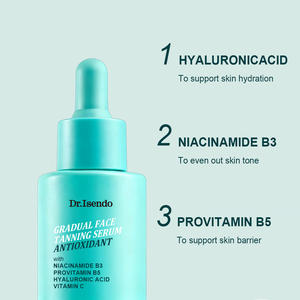 Sérum Bronzeador Corretor de Tom de Pele Médio Suplementos de Autobronzeamento Natural Sem Silicone Anti-Inchaço para Corpo e Rosto - Product Image 2