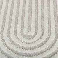 Tapis en peluche de couleur crème abstrait fabriqué à la machine moelleux non pelucheux extra épais adapté aux animaux domestiques pour la chambre à coucher moderne doux écologique