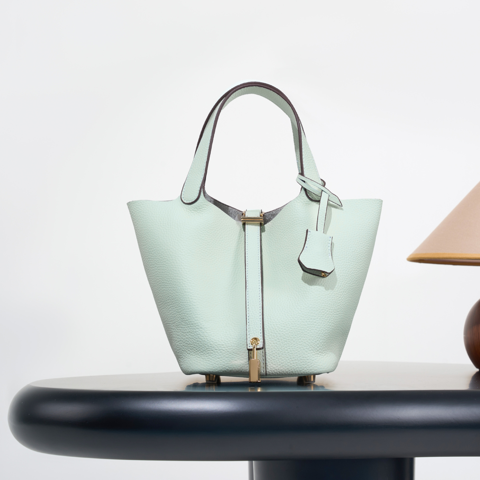 Boucle bulle vert-or