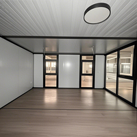 Maison Conteneur Mobile Pliable De Luxe de 30 Pi, Petite Maison Modulaire Préfabriquée Pliante et Extensible en Structure d'Acier Portable