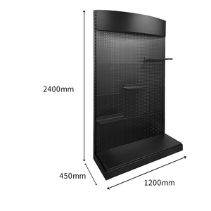 Expositor <span class=keywords><strong>de</strong></span> Metal con Panel Perforado, Estantería para Tiendas Minoristas, Expositor <span class=keywords><strong>de</strong></span> Panel Perforado Independiente - Product Image 3