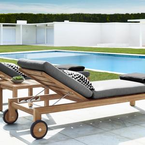 Chaise longue moderne en teck pour hôtel, idéale pour cour, villa, piscine, jardin, terrasse, <span class=keywords><strong>bord</strong></span> <span class=keywords><strong>de</strong></span> <span class=keywords><strong>mer</strong></span>, plage – Durable - Product Image 5