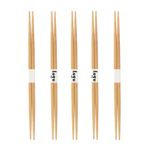 100% Natural Bamboo Twins <strong>Chopsticks</strong> Simple Style Custom Logo <strong>Disposable</strong> <strong>Chopsticks</strong> For Restaurant Food Takeout - Product Image 2