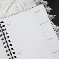 Agenda mensuel hebdomadaire agenda à reliure spirale logo personnalisé