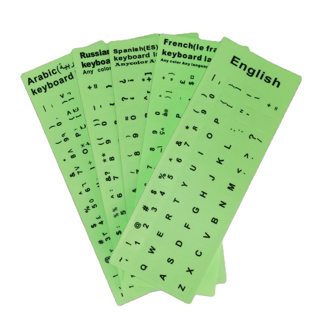 Custom Design Waterproof Vinyl Adhesive Keyboard Stickers for French Arabic Russian Layouts-Wholesale Manufacturer Custom Size