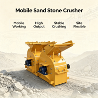 Concasseur à marteaux portable haute efficacité pour la fabrication de sable avec composants de base à roulements