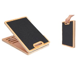 Tabla de estiramiento de altura ajustable, estirador de pantorrillas de madera, tabla de entrenamiento de yoga y fitness, pedal de equilibrio de madera maciza - Product Image 5