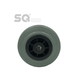 7 "رمادي مطاط أمتعة المطار ، عجلة Castor TPR Wheels ، عربة ترولي يدوية للمطار - Product Image 6