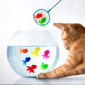 Poisson rouge en gel souple TPR, jouets de bain transfrontaliers, poissons flottants pour jeux de pêche - Product Image 2