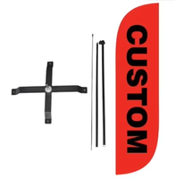 Drapeau publicitaire de restaurant, bannière extérieure personnalisée en polyester, mât en fibre de verre, impression numérique pour la promotion des commerces alimentaires
