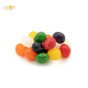 도매 커스터마이징 개인 라벨 할랄 과일 맛 대량 사탕 젤리 콩 과자 무료 샘플