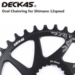 DECKAS 1X12 velocidad plato ovalado redondo para <span class=keywords><strong>Shimano</strong></span> <span class=keywords><strong>M6100</strong></span> M7100 M8100 M9100 bielas MTB bicicleta 30T 32T 34T 36T disco de bloqueo central - Product Image 4