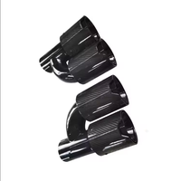 Embouts d'échappement plaqués noir en Fiber de carbone de Type H Offres Spéciales pour BMW 525i 528i 530i G30 G31 OEM