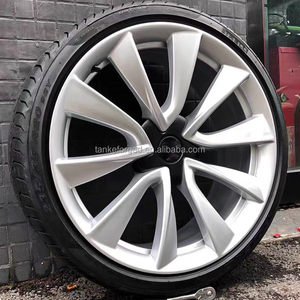 Cerchi Neri da 18-22 Pollici per Veicoli Elettrici X Plaid, Cerchioni Forgiati in Alluminio con ET <span class=keywords><strong>25mm</strong></span> per Tesla Model 3, Model Y e Model S - Product Image 4