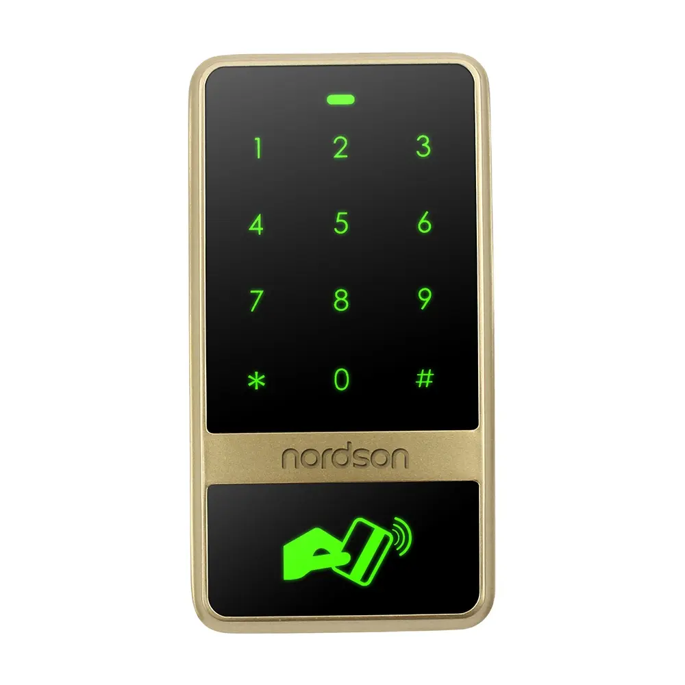 Nordson-lector de tarjetas inteligente RFID con pantalla táctil, fácil instalación, entrada de puerta, controlador de acceso de Metal