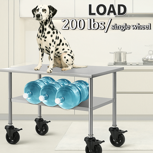 Expansão Stem Caster 4/5 Polegada Rodízio Giratório Com Freio Heavy Duty Rodízio Da Roda para Mesa De Aço Inoxidável, Equipamentos Stand, Carrinho - Product Image 3