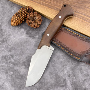 <span class=keywords><strong>Coltello</strong></span> <span class=keywords><strong>da</strong></span> Campeggio Outdoor a Lama Fissa con Punta a Goccia, Manico in Legno e Fodero in Pelle, <span class=keywords><strong>Coltello</strong></span> <span class=keywords><strong>da</strong></span> Caccia Predator - Product Image 5