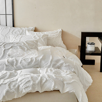 Housse de couette en polyester jacquard de luxe neuve d'usine, couture écologique, 200TC, design moderne pour hôtel et hôpital