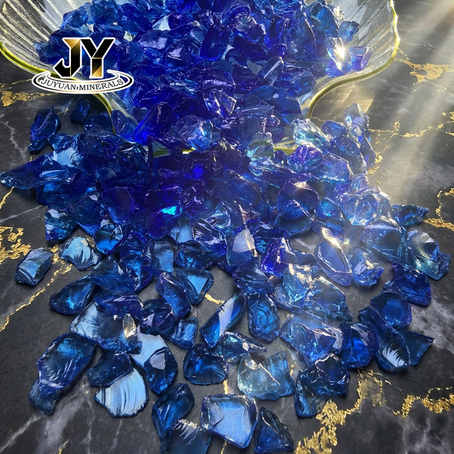 Non-Fading Tempered Colored Crushed Glass for Gas Fire Pits 1000 Tons Monthly Supply Factory Direct Price Free Samples Now