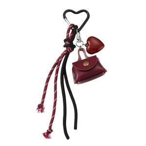 Porte-clés DIY à haute valeur esthétique, tendance populaire sur Instagram, imitation perle, boule de <span class=keywords><strong>laine</strong></span>, papillon, nœud, amour, tissé, doux - Product Image 5