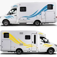 Venta caliente 150cm RV pegatina árbol calcomanía montaña escena coche pegatina bosque vinilo gráfico Kit RV remolque coche deporte DIY Accesorios
