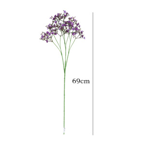 Fleurs artificielles Gypsophile violettes en soie plastique haute simulation pour mariage et décoration intérieure - Product Image 5