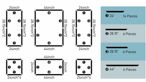 WLX-Ensemble de 30 pièces de moulures murales prédécoupées, rail auto-adhésif, panneaux décoratifs pour la maison, kit de moulage de cadre mural PS - Product Image 2
