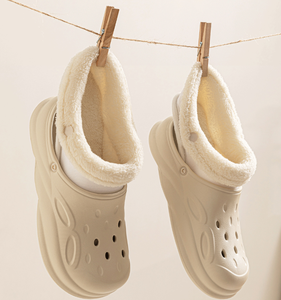 Chaussons d'hiver doublés de coton DIY pour femmes et hommes, respirants, à double usage, chaussures de couple, <span class=keywords><strong>sabots</strong></span> en EVA, chaussures à trous - Product Image 5