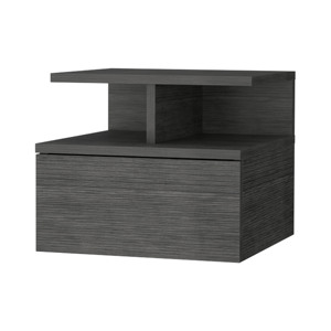 Augusta <b>Floating</b> Nightstand 2-Tier <b>Shelf</b> 1-<b>Drawer</b> Wall Mounted Bedside Storage - Product Image 2