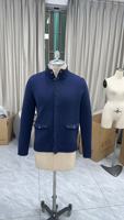 Veste en laine tricotée épaisse pour homme, cardigan d'hiver d'extérieur avec double fermeture éclair et boutons, et bordure en fausse fourrure