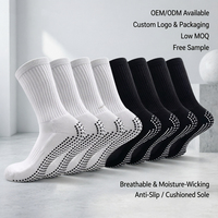 Chaussettes de compression sportives antibactériennes 7A avec logo personnalisé, en coton respirant, maille antidérapante, pour la course à pied, la gym, le marathon