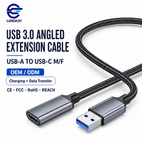 Câble d'extension adaptateur USB 3.0 A mâle vers Type-C femelle professionnel LUNG KAY pour PC, Hub, Caméra – Personnalisation OEM/ODM