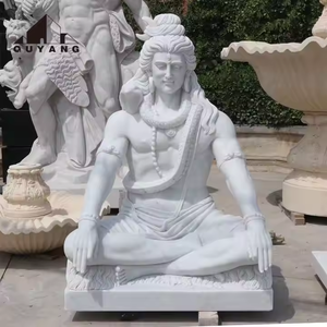 Quyang Công Viên Ngoài Trời Trang Trí Lớn Nổi Tiếng Ấn Độ Tôn Giáo Thiên Chúa Tượng Bằng Đá Cẩm Thạch Trắng Shiva Điêu Khắc - Product Image 6