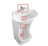 Robinet de lavabo musulman à trois voies pour lavage des pieds, style moyen-oriental, pour bain et douche