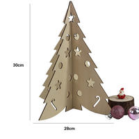 Décorations et ornements de Noël et du Nouvel An écologiques, jouet en bois découpé au laser miniature créatif, vente chaude