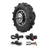 Kit de conversion de chariot électrique à moteur à balais double entraînement 500W à basse vitesse, facile à transporter, capacité 200 kg, ensemble de roues de 8 pouces, DIY Électrique